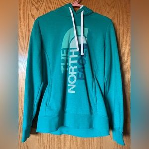 Northface hoodie, teal, size M